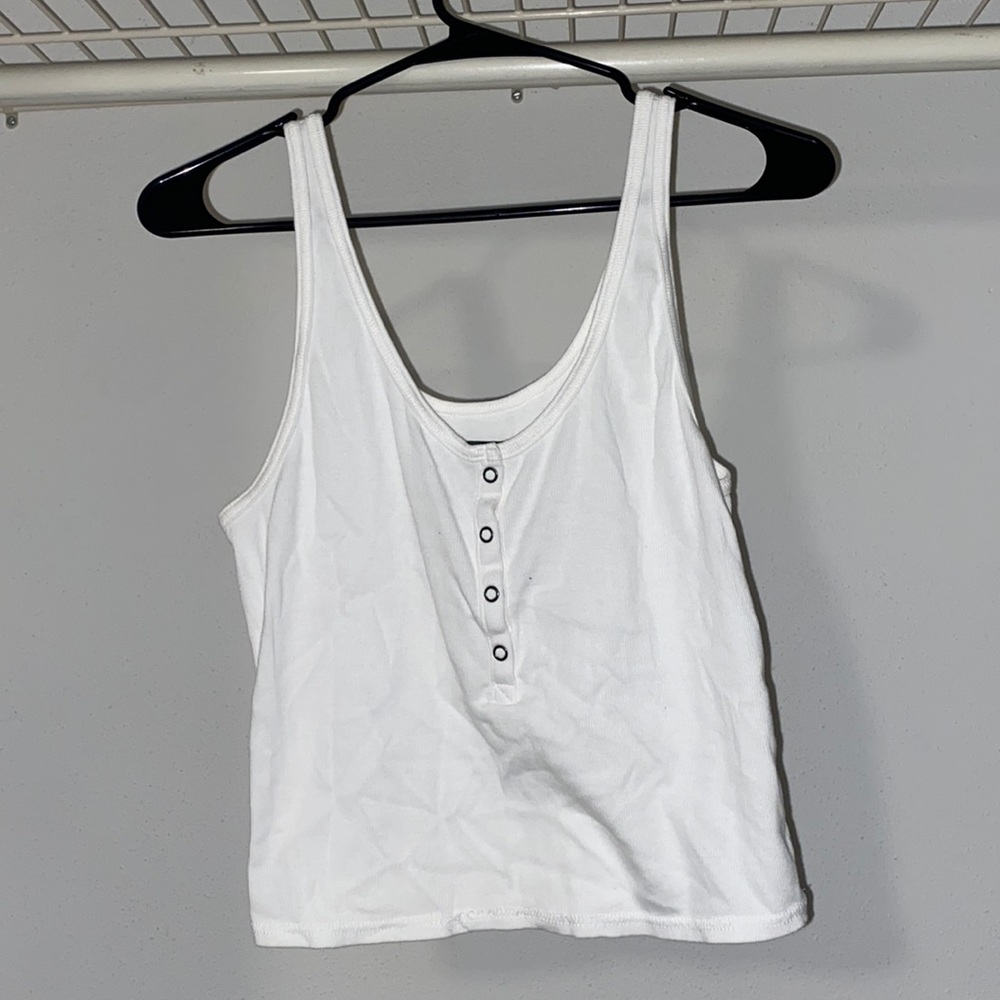 White button crop top - wild things